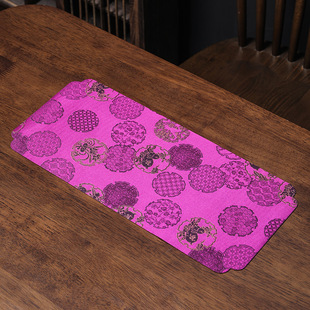 0028 Furui Dry Tea Mat Coaster Double-Sided Two-Color Chinese Style Simple Cloth New Chinese Style Zen Tea Table Table Flag