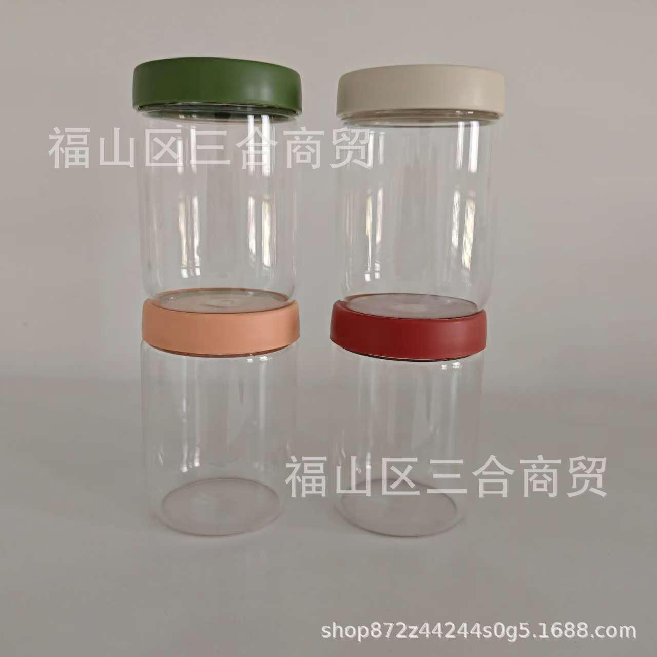 Tanque sellado de vidrio de grado alimenticio Tanque de almacenamiento a prueba de humedad de cocina Tanque sellado de nueces de té y bocadillos