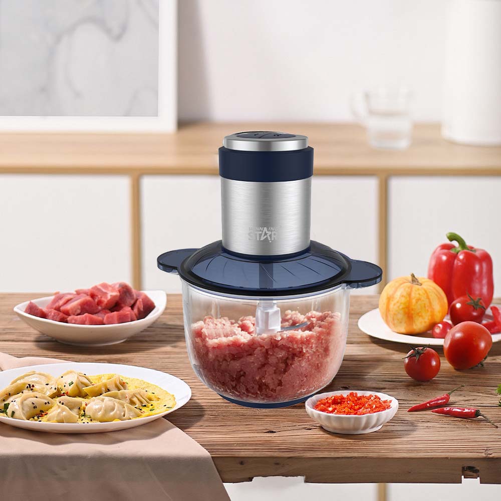 WinningStar cocina doméstica transfronteriza de cuatro cuchillas máquina de moler de carne picada eléctrica multifunción para mezclar