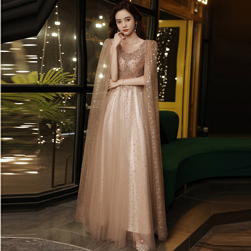 Vestido de noche de alta gama para mujer, vestido para banquete, nuevo modelo 2026 para novias, atuendo elegante y sofisticado para presentaciones. image 7
