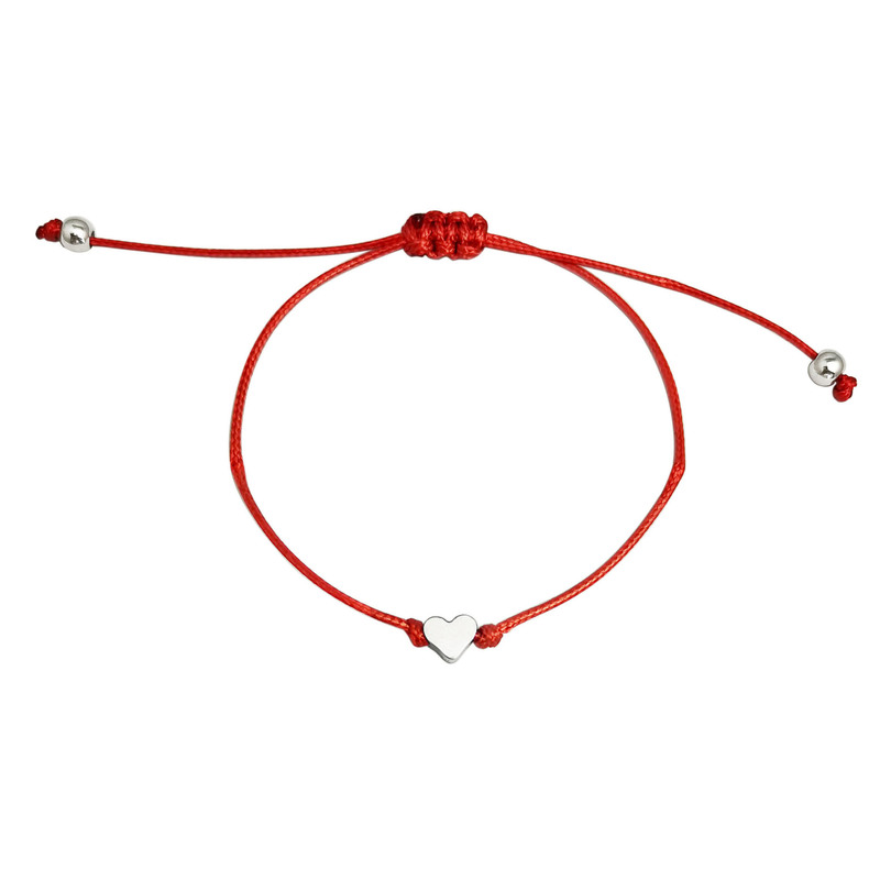 Amazon European and American Creative Love Bracelet Simple Alloy Heart-shaped Wax Woven Friendship Couple Bracelet Amazon European and American Creative Love Bracelet Simple Alloy Heart-shaped Wax Woven Friendship Couple Bracelet
