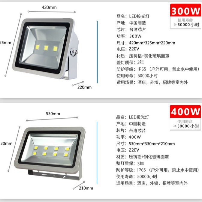 Led投光器屋外防水スポットライト屋外工事現場照明景観50w100w看板球場芝生ランプ|undefined