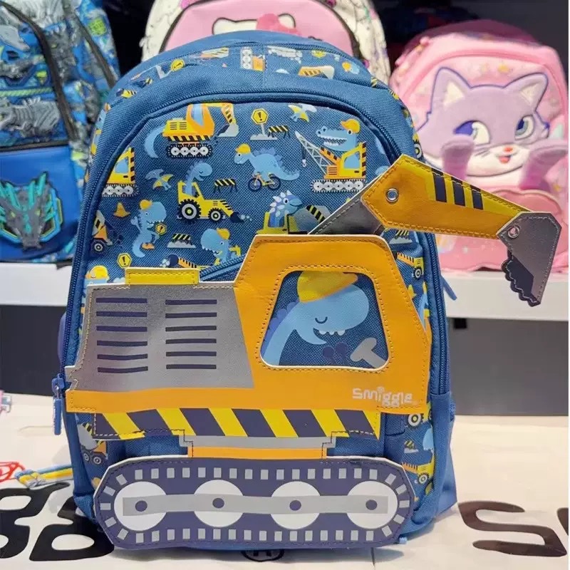 Australia Smiggle caricatura mochila de tamaño medio jardín de infantes mochila de hombro 3D con sombrero de caricatura