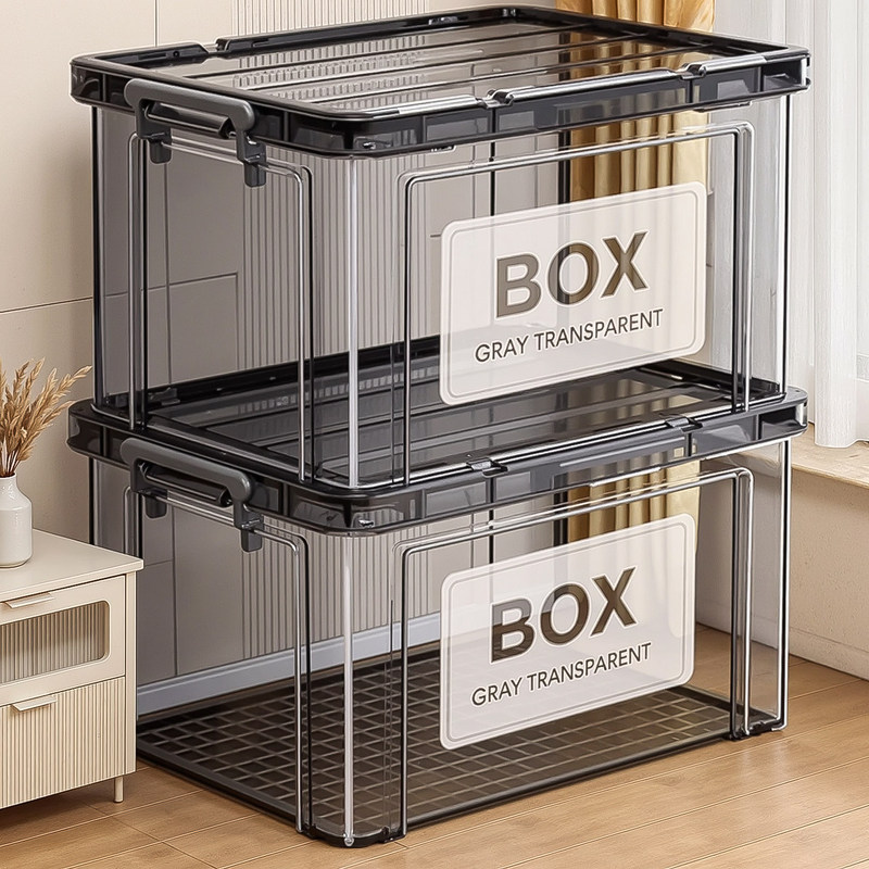Large-Capacity Transparent Storage Box for Home Use, Thick Clothing Organizer Box, Thickened Plastic Toy Storage Box Large-Capacity Transparent Storage Box for Home Use, Thick Clothing Organizer Box, Thickened Plastic Toy Storage Box