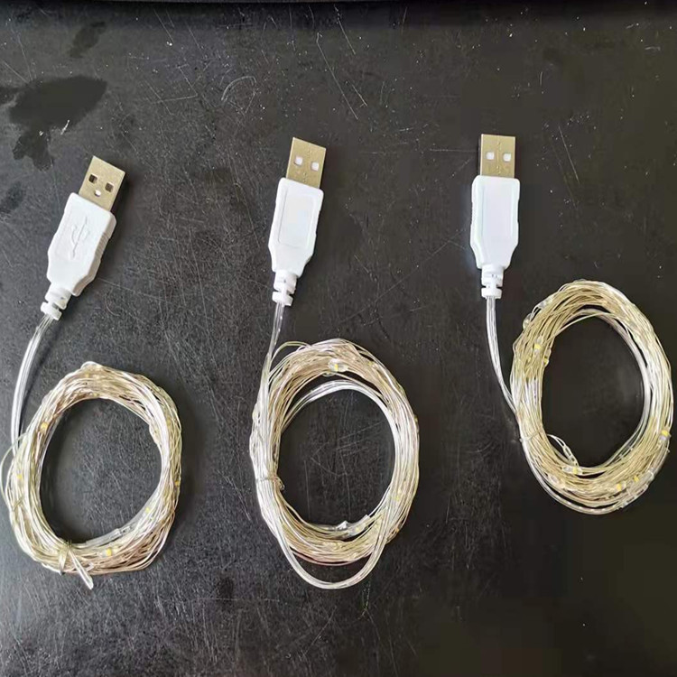 led铜线灯串usb 插头串灯卧室网红七彩铜丝灯串铜线灯串灯 USB