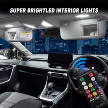 跨境汽车LED阅读灯改装七彩带遥控5050气氛房灯车顶车厢灯RGB灯