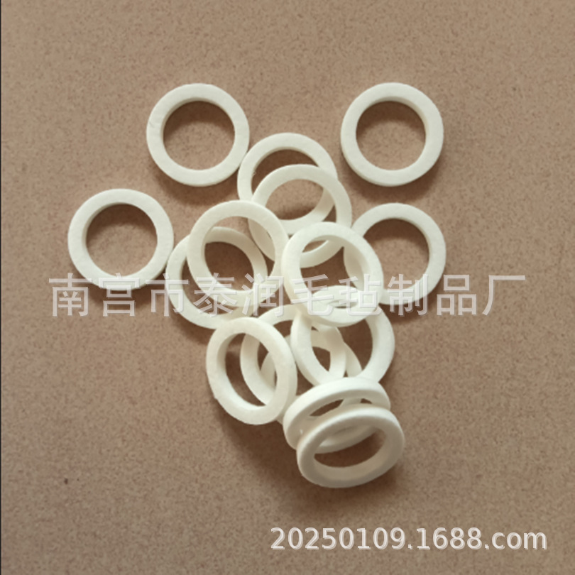 羊毛毡垫加工毛毡耐磨耐高温密封圈滤油防尘海绵垫