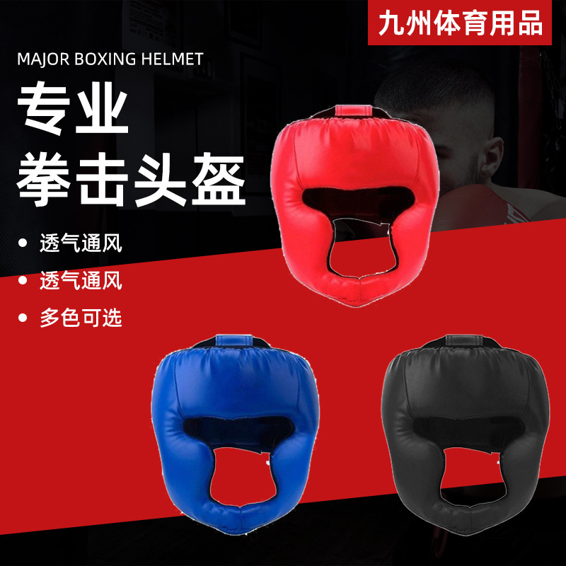 Customized Boxing Helmet for Adults, Head Protection for Sanda, Fighting, Muay Thai, Taekwondo, Closed Face Shield, Breathable Protection