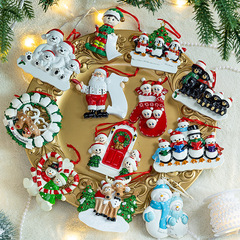 クロスボーダークリスマス装飾クリスマスツリーストラップ樹脂サンタクロースストラップクリスマスデコレーション