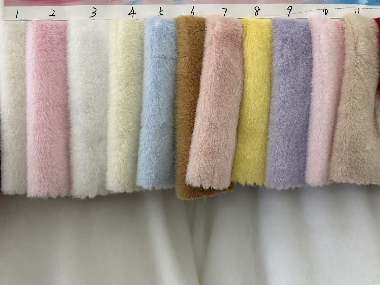 5 piel de conejo de jade terciopelo super suave fina suave tela de visón de conejo Selle terciopelo de imitación de piel de conejo material de zapato material de forro de sombrero