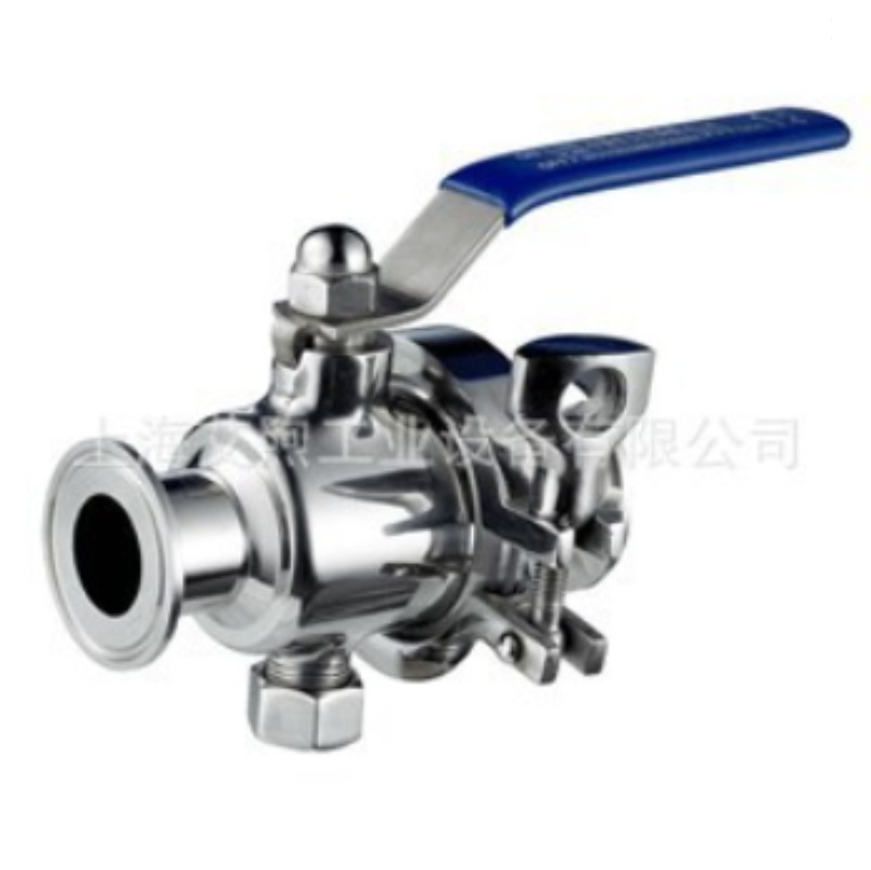 316L不锈钢卫生级三片式快装球阀 不锈钢浮动固定拖拉式手柄球阀