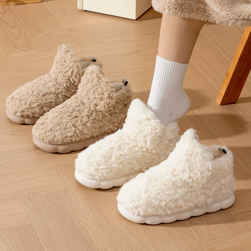 Хлопковые тапочки, женские зимние парные, 2023, Новая Домашняя милая плюшевая хлопковая обувь, верхняя одежда, мужская осень и зима