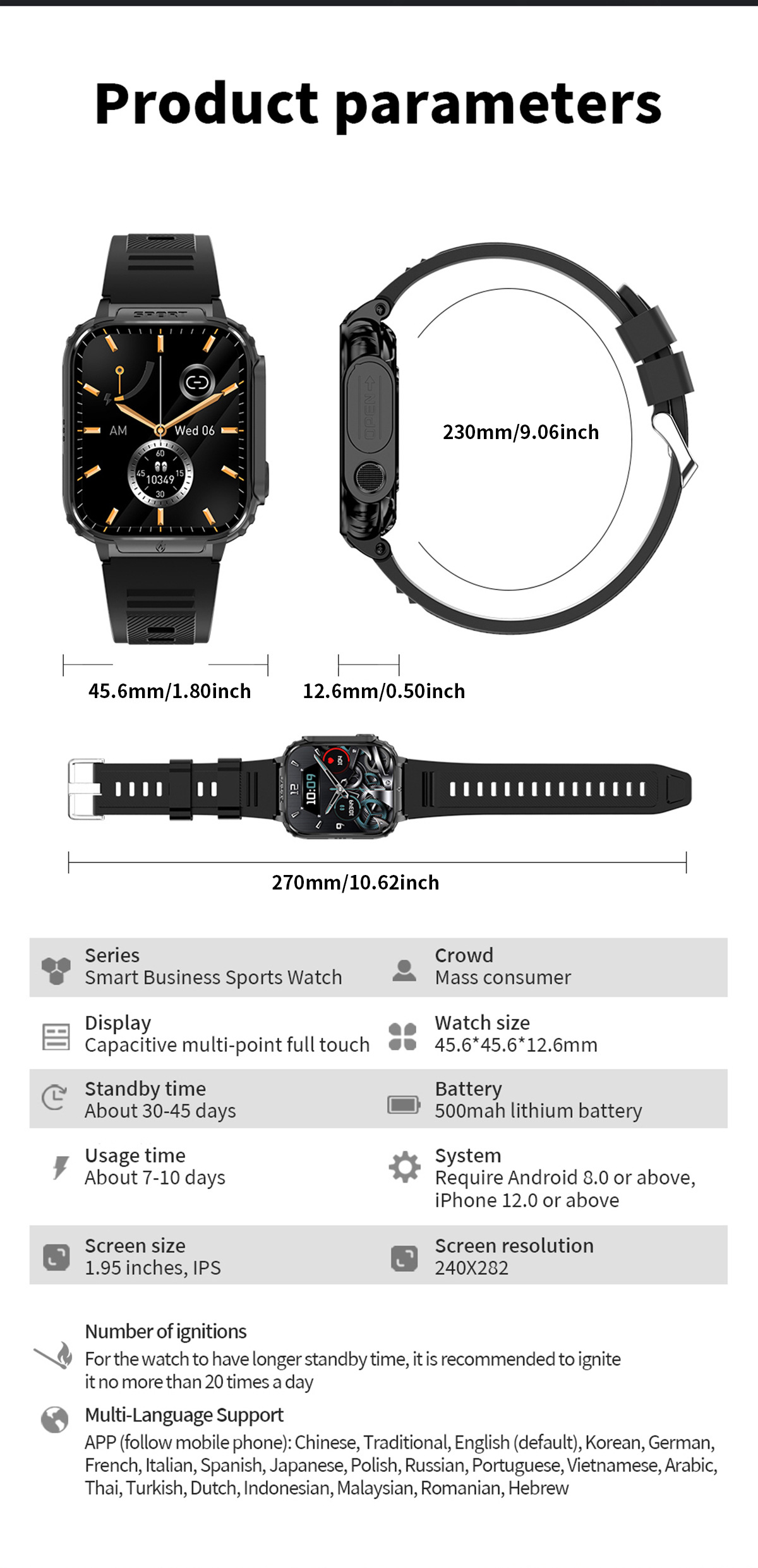 P60 Smartwatch Mit Bluetooth-telefonie Und Gesundheitsmonitor_voghion.com
