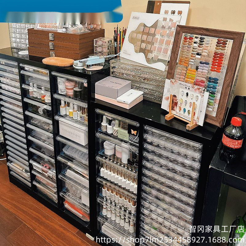 智文件柜美甲收纳甲油胶柜抽屉式储物柜烘焙磨具资料柜财务票据|undefined