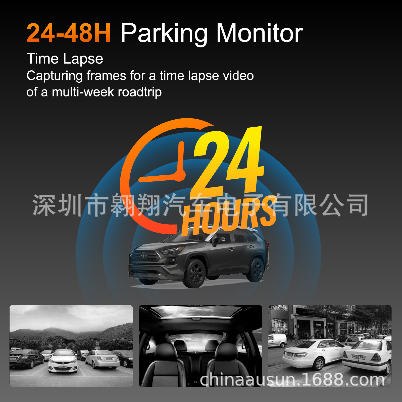 Cross-Border New Model Wifi Recorder with Mobile Phone Connectivity, Gps Parking Monitoring, High-Definition Driving Recorder 4Kadas