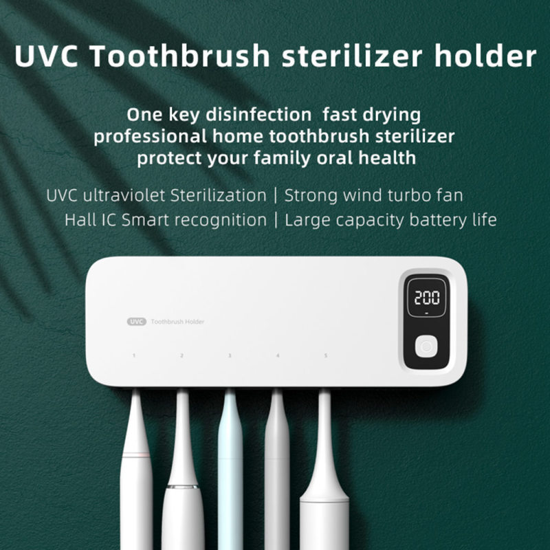 歯ブラシ消毒器紫外線消毒ケース自動乾燥電動トイレ棚壁掛け穴なし|undefined
