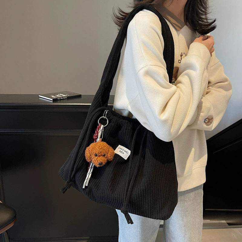 Новый твит-сумка большой емкости милый студент мультфильм сумочка на плечо легкая и долговечная сумка для хранения