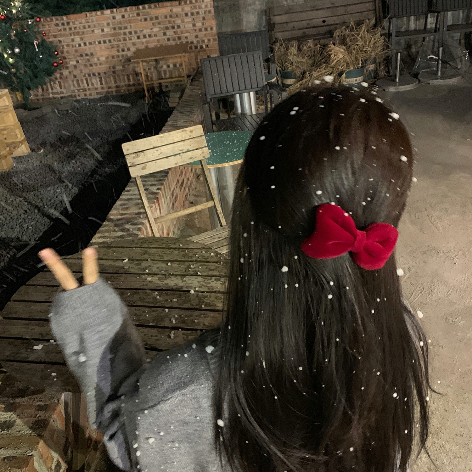 Children's Red Bow Hair Clip