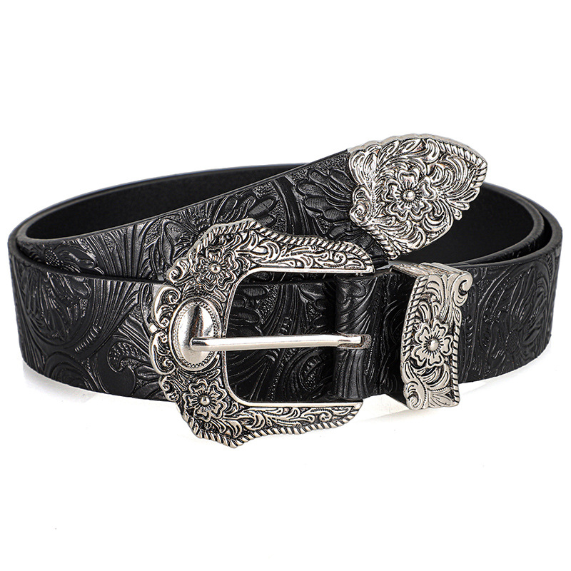 Neuer Retro-Gürtel für Herren und Damen im böhmischen Stil – mit Strass-Schnalle, Street-Punk-Rock-Hip-Hop-Modeaccessoire, für Männer und Frauen – Detail 3