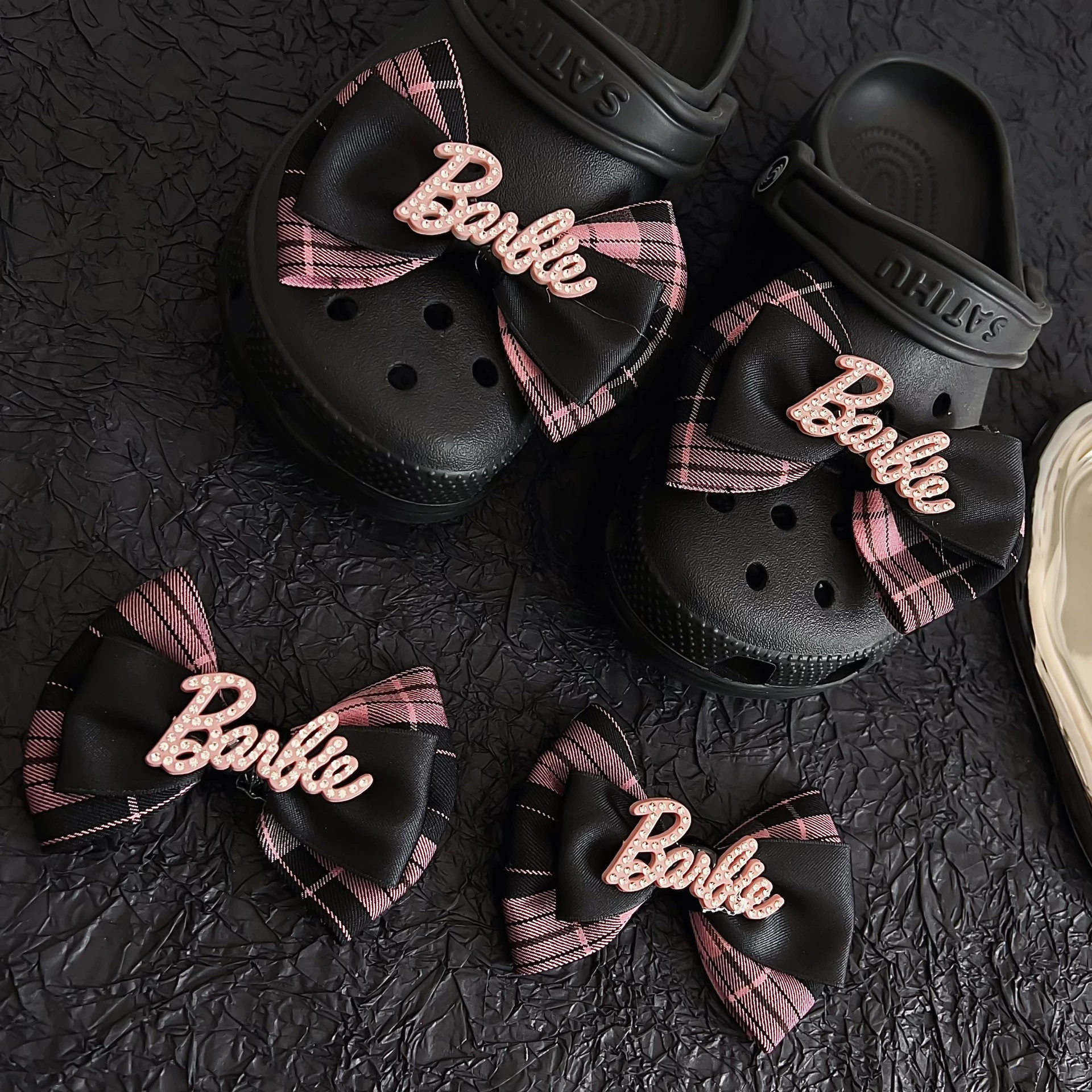 Декоративные аксессуары для обуви Crocs, украшение цветов, декоративная пряжка для обуви в стиле y2k, большая бантика