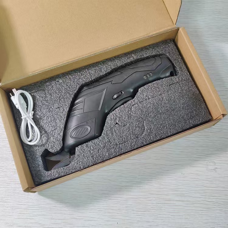 Nueva tela alfombra cuero cortar tijeras eléctricas transfronterizas de mano recarga de tela cortador de tijeras eléctricas