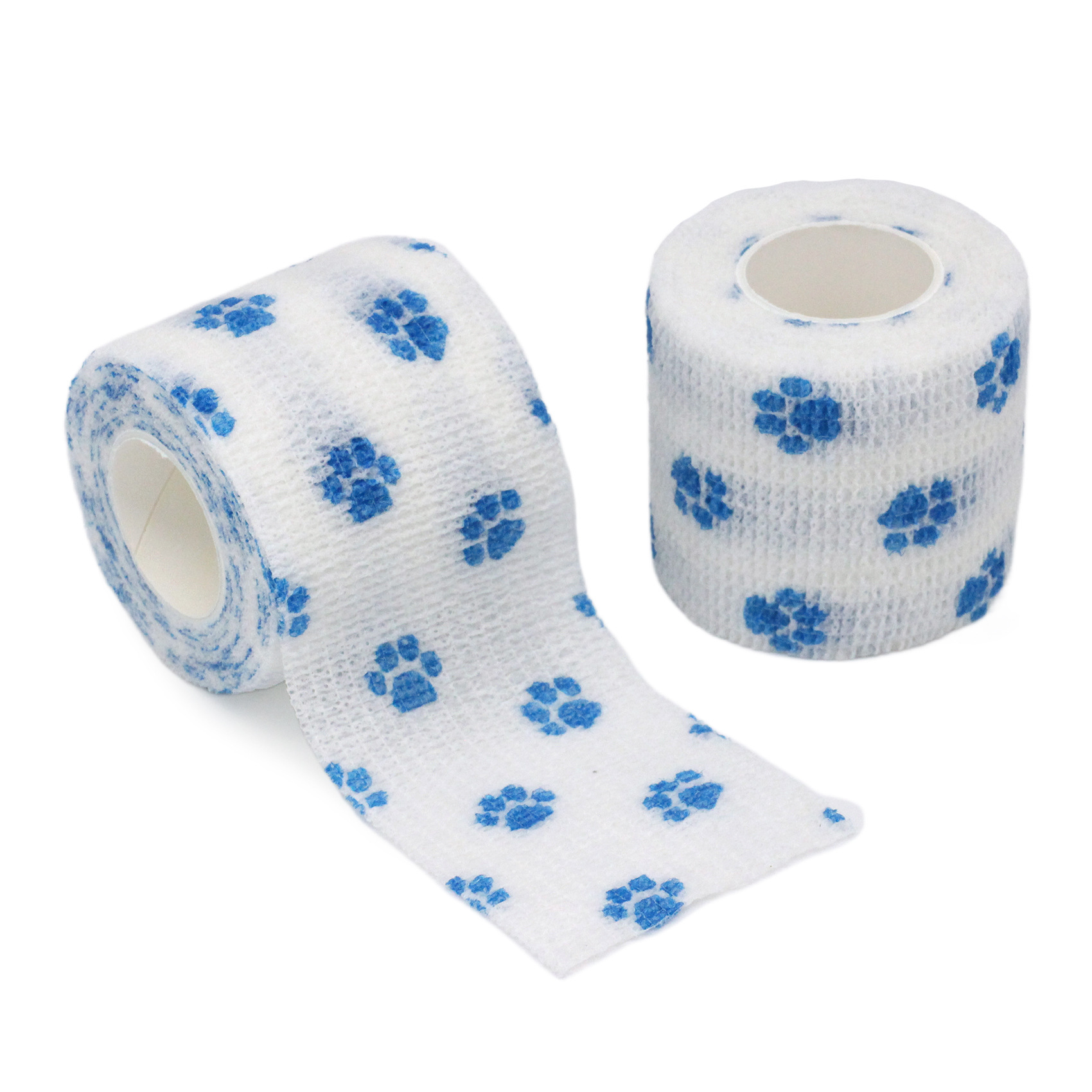 Garra azul pequeña sobre fondo blanco