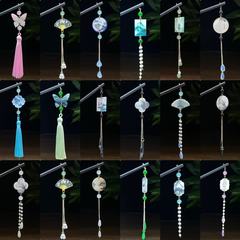 新中式水墨畫流蘇髮簪古風高級感木簪漢服盤髮簪子旗袍髮釵頭飾