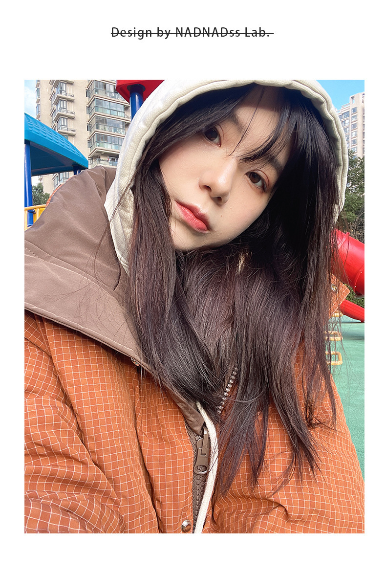 Erkekler ve Kadınlar İçin Retro Japon Tarzı Çift Taraflı Kışlık Mont - Dik Yakalı Sıcak Polar Astarlı Büyük Boy Şişme Mont, Kahverengi Unisex Dış Giyim_voghion.com