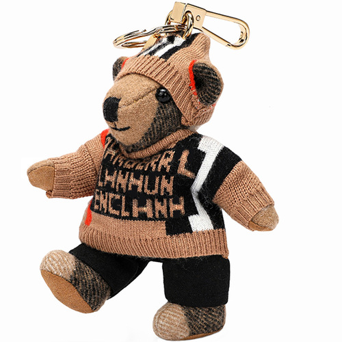 Cute Teddy Bear Plush Sweater Ornament Decor Bag Hanger Accessory Keychain Car Keychain Trendy Couple