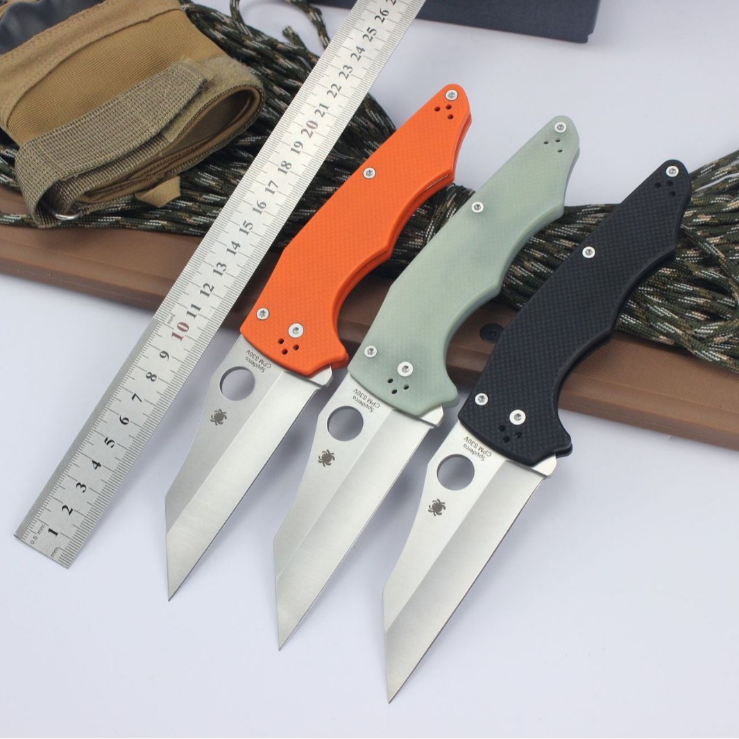 YOJUMBO C253跨境石洗户外折叠刀G10柄多功能折刀EDC