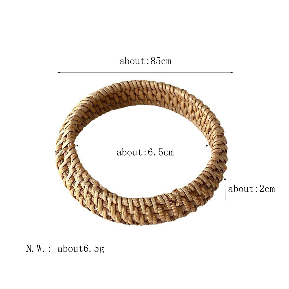 10g Weight Bangle Classification Rattan Chain Material 1 Piece Quantity Holiday, Daily Occasion Rattan Material Ethnic, Solid Color Pattern All Seasons Season Women's Gender Knitting Design Retro, Ethnic Style, Simple Style Style Retro Ethnic Style Simple Style Ethnic Solid Color Rattan Bangles Wholesale 17
