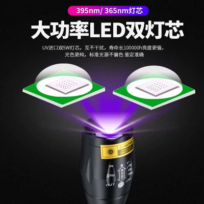 Uv Ultraviolet Flashlight Dual Light UV fənərlər