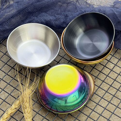 Cross-border direct supply of golden snack stainless steel dipping dishes Creative titanium-plated seasoning soy sauce dipping sushi seasoning dishes