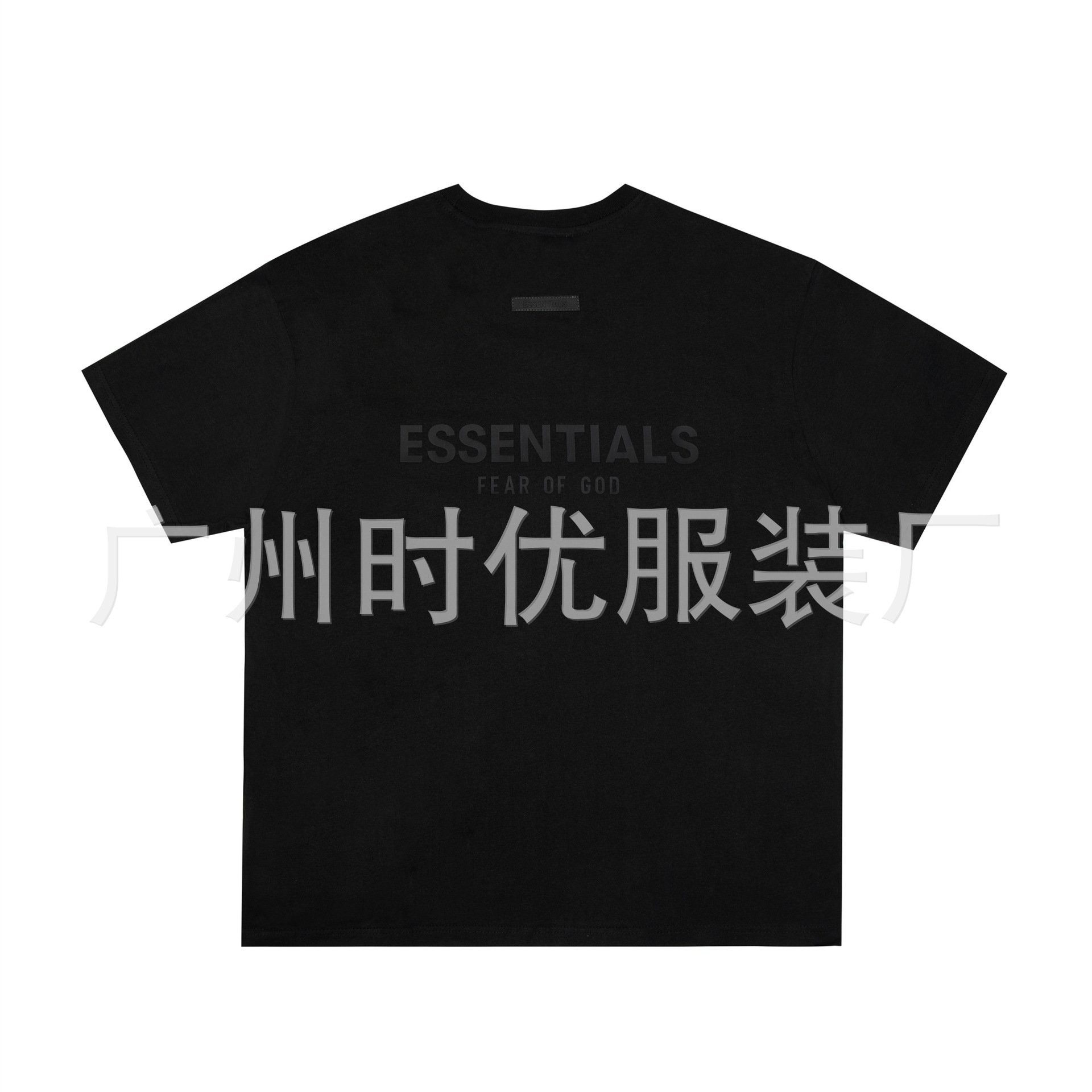 FG 트렌디 브랜드 ESS 유럽과 미국 컴파운드 라인 시즌 7 배압 고무 티셔츠 남성과 여성의 커플 느슨한 반팔 코튼 탑
