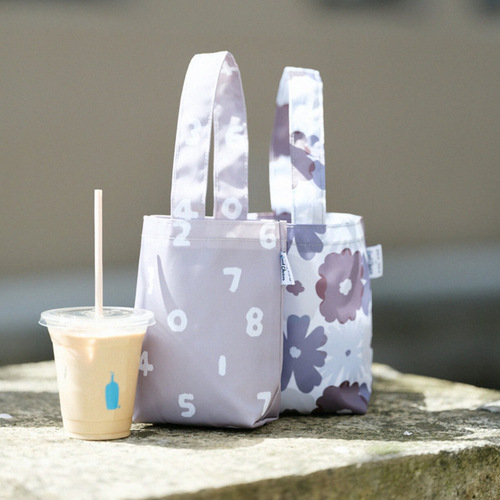 Japanese trendy digital waterproof cup bag, glass cup, thermos cup cover, portable small bag, portable umbrella bag