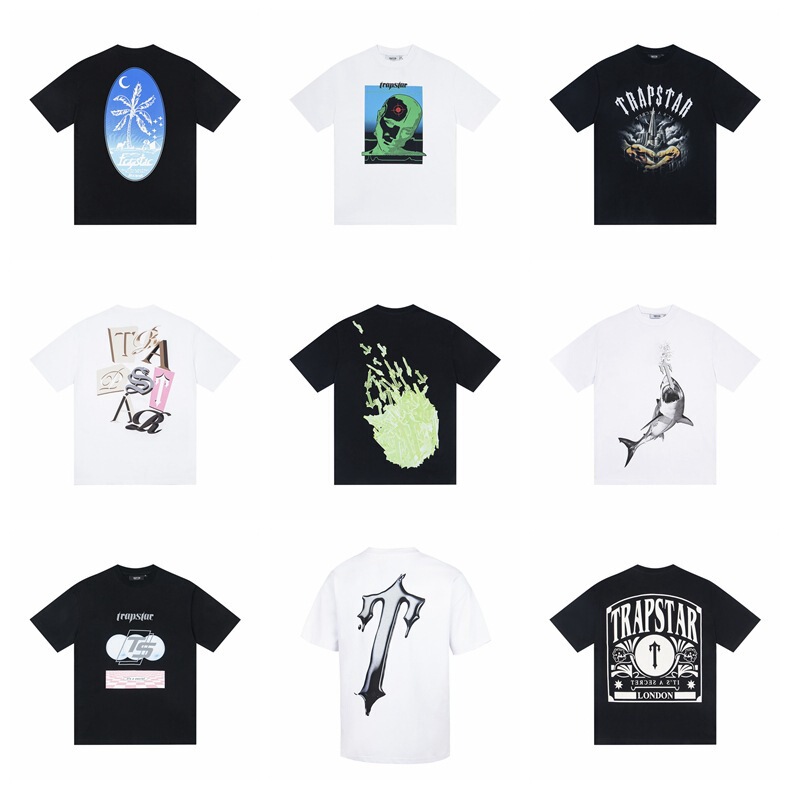 Trapstar T-Shirt American High Street Hip-Hop Trendy Brand Summer Loose Short-Sleeved T-Shirt for Men and Women