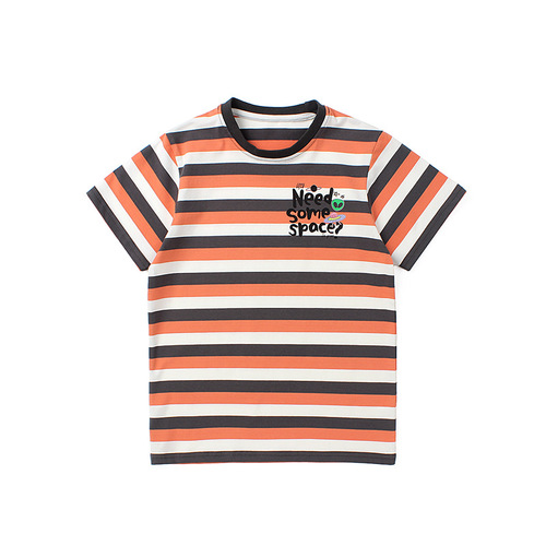 Summer Korean children's clothing new children's striped short-sleeved big children's cartoon printed half-sleeved girls' short-sleeved T-shirts on behalf of