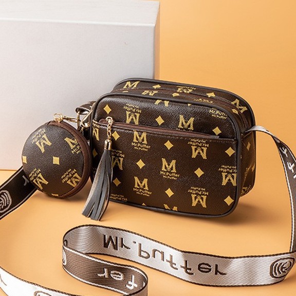 包包女高级中年妈妈包新款印花包大容量单肩外出通勤包小众斜挎包