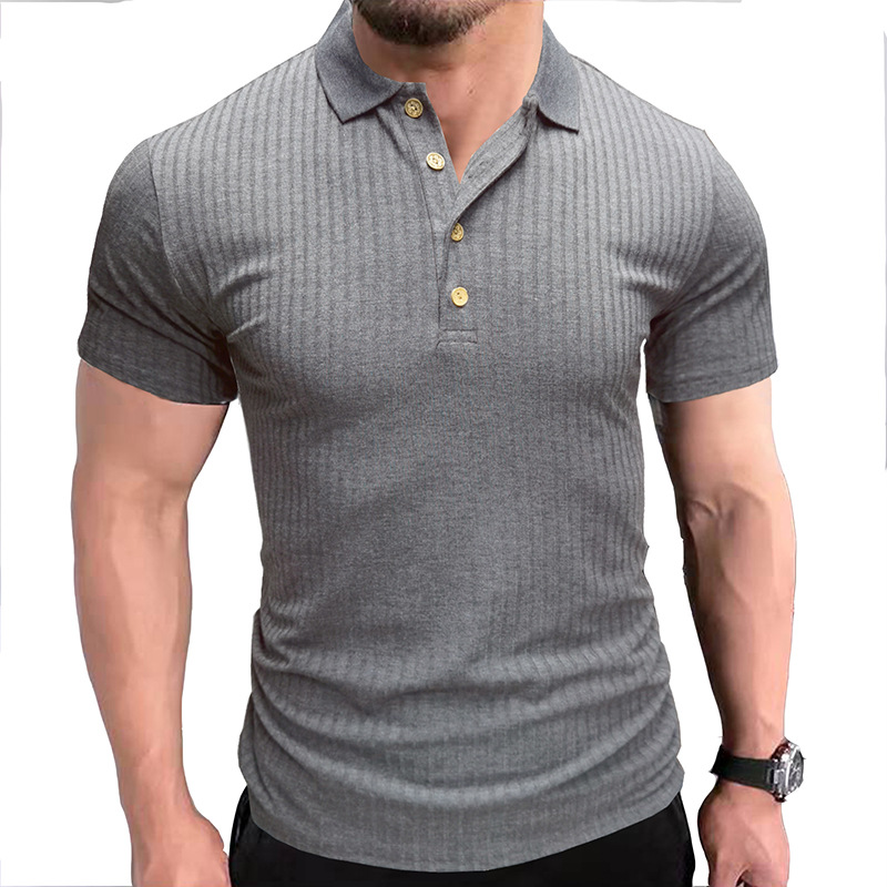 Men's Solid Color Patchwork Polo Shirt Men's Clothing display picture 22