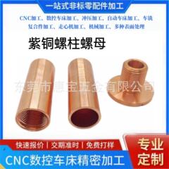 紫銅部品加工スタッドナットパイプ非標準銅部品加工cnc加工ミル複合加工