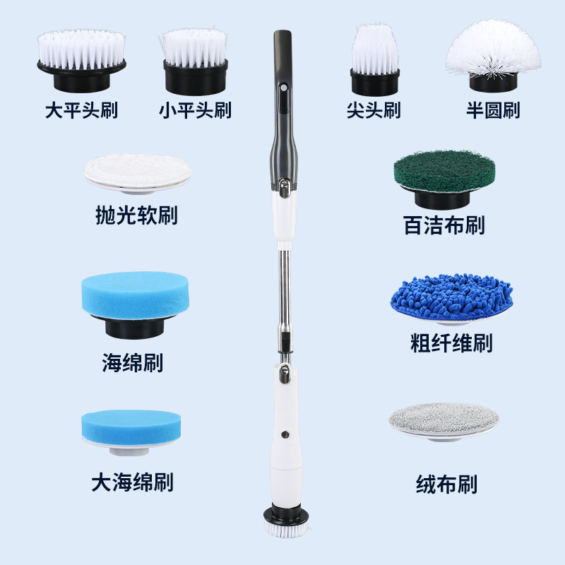 화이트 [업그레이드된 배터리 + 초대용량 + 칫솔모 10종]
