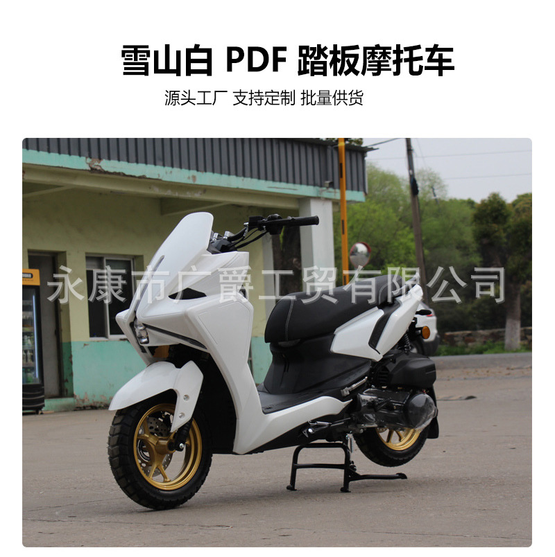 Cross-Border New Model 150Cc Scooter Fuel Vehicle Pdf Two-Wheeled Motorcycle Adult Off-Road Assistive Vehicle Factory Export
