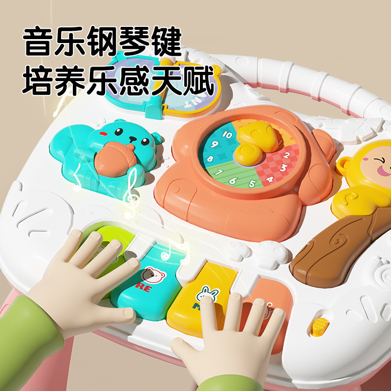 Mesa de juegos para bebés transfronterizos, volante, regalo de puzzle para bebés de un año, mini juguetes inteligentes multifuncionales para recién nacidos