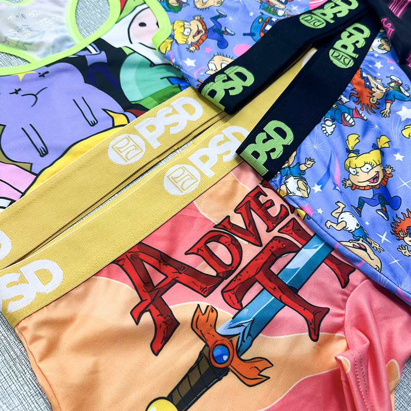 Psd Foreign Trade Direct Sales New Women's Underwear Breathable and Comfortable Mid-Waist Boxer Briefs Youth Boxer Briefs One Piece Wholesale