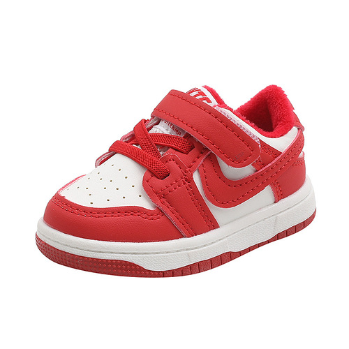  Autumn and Winter Two-Cotton Shoes Korean Style Men's and Women's Baby Shoes Soft Sole Toddler Shoes Children's Sports Shoes Men's and Women's Skate Shoes