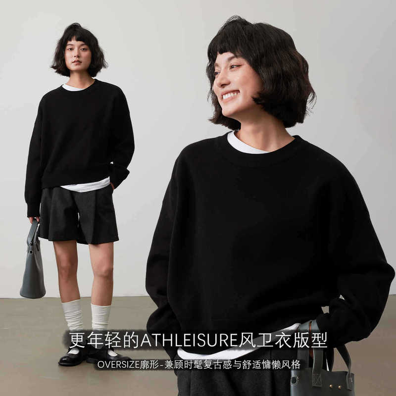 Lagur Turquoise Green (Cotton Life) 48-Count Worsted Knitted Sweatshirt Pullover Sweater Pure Color Round Neck Women's Top