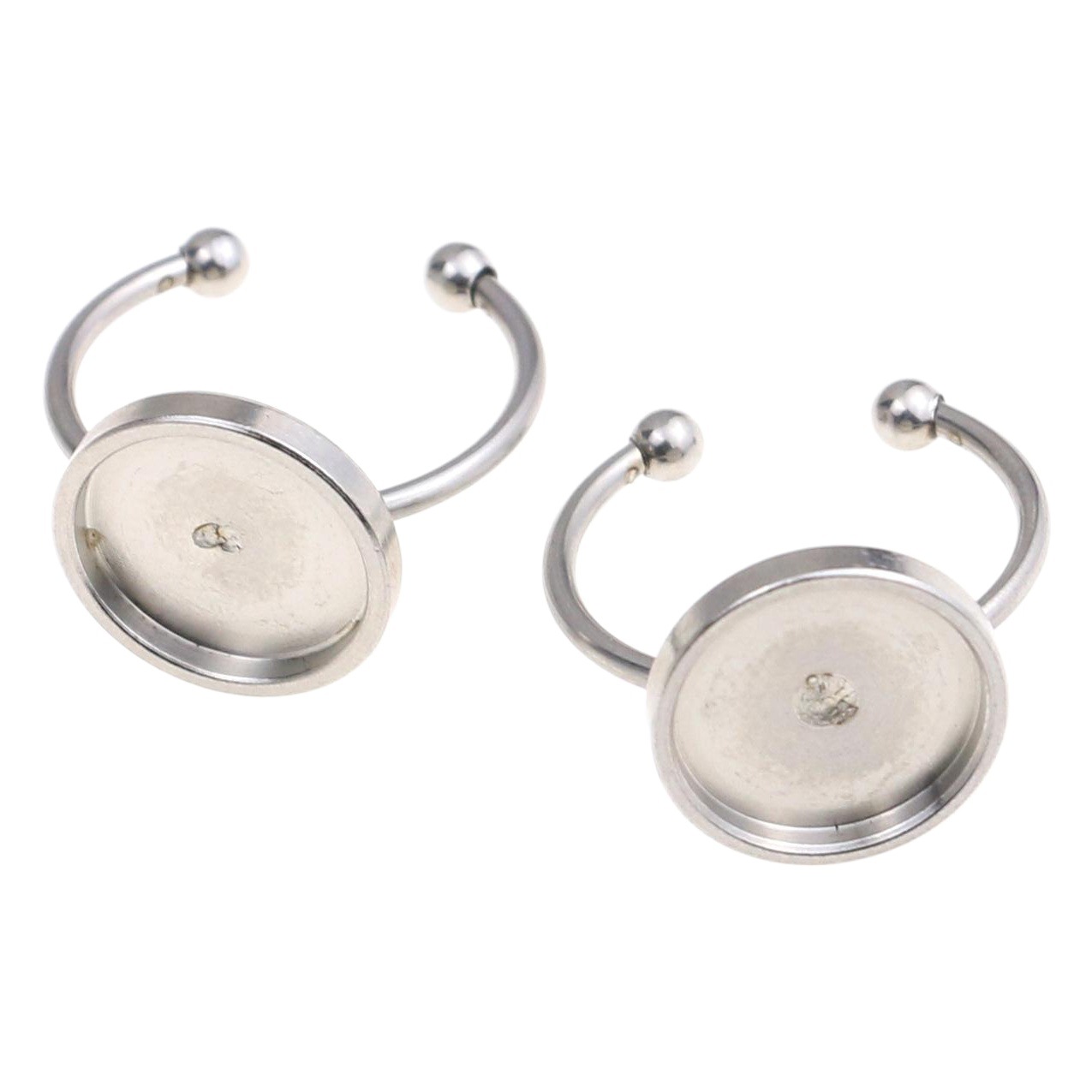 Acero inoxidable DIY anillo vacío base ajustable anillo redondo accesorios DIY joyería materiales hechos a mano