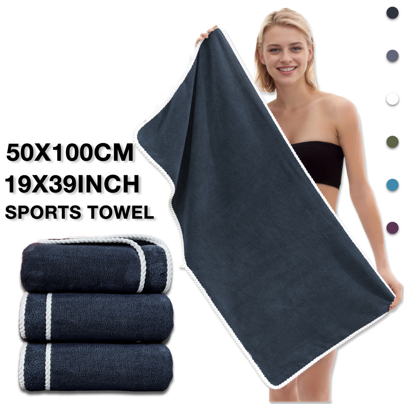 Serviette de visage en polaire corail douce serviette de bain_voghion.com