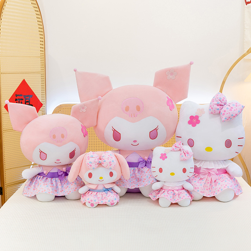Peach Blossom Kuromi Plush Toy Kt Cat My Melody Doll Sanrio Stuffed Animal Dolls for Redemption in Claw Machines Peach Blossom Kuromi Plush Toy Kt Cat My Melody Doll Sanrio Stuffed Animal Dolls for Redemption in Claw Machines