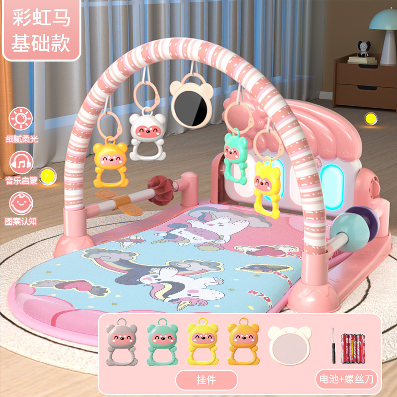 【厂家直供】跨境脚踏钢琴健身架子婴儿玩具益智早教儿童音乐毯新|undefined